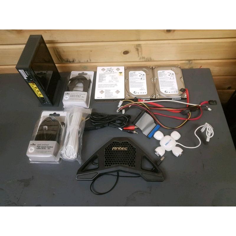 Computer harddrives and accessories job lot