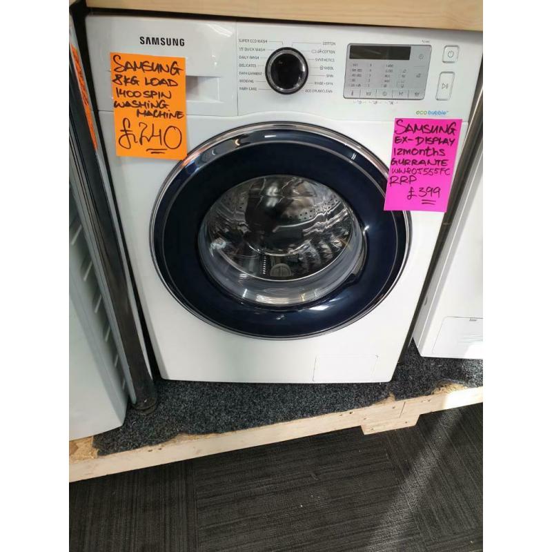 Samsung ex display 8kg ld 1400 spin washing machine