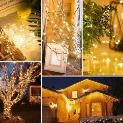 Brand New Warm White String Lights Waterproof, 120 LED 12M/40Ft Fairy Lights Plug in with 8 Modes