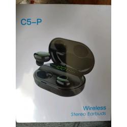 C5-P wireless stereo earbuds