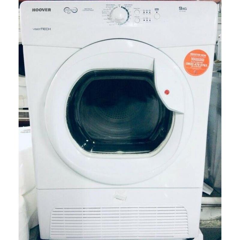 33 Hoover VTC5911NB 9kg White Sensor Drying Condenser Tumble Dryer 1YEAR WARRANTY FREE DELIVERY