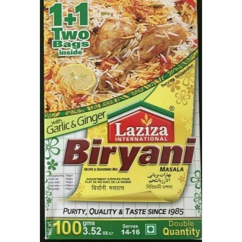 Laziza Biryani Masala -100g X 4 Box -8 Packet Comes In 4 boxes