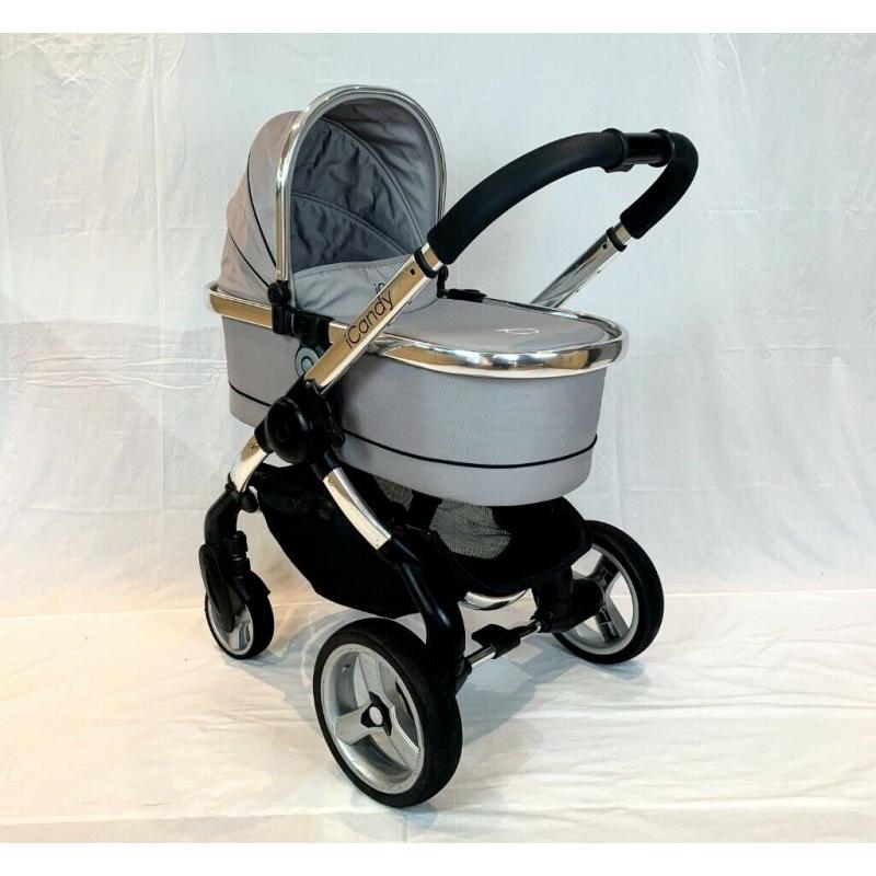 Stunning - Icandy Peach in RARE *Silvermint* Full Travel System!! Inc Maxi Cosi Pebble Plus car seat