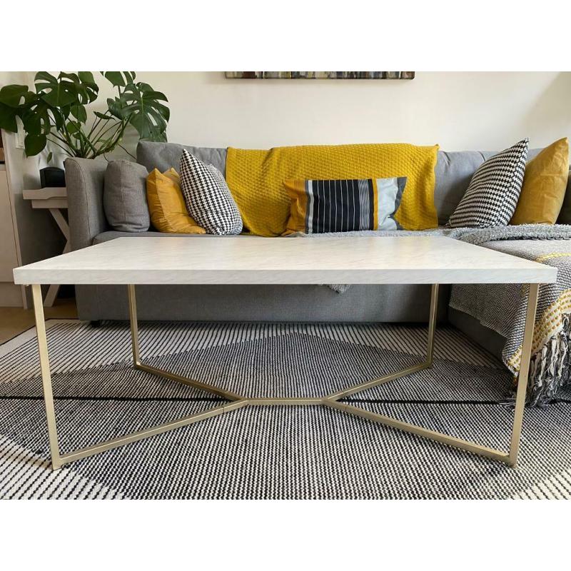 Faux marble coffee table