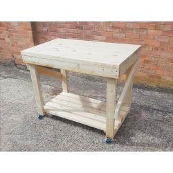 Wooden Workbench on Wheels/ Free Delivery Norwich