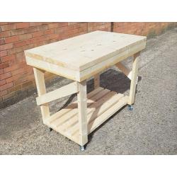 Wooden Workbench on Wheels/ Free Delivery Norwich