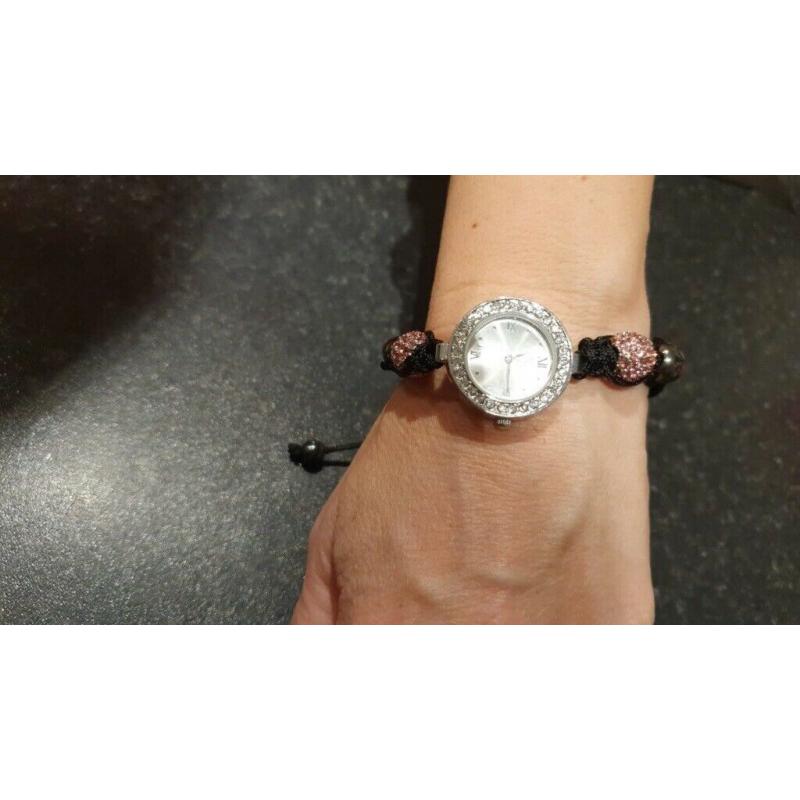 Jewelled bracelet watch