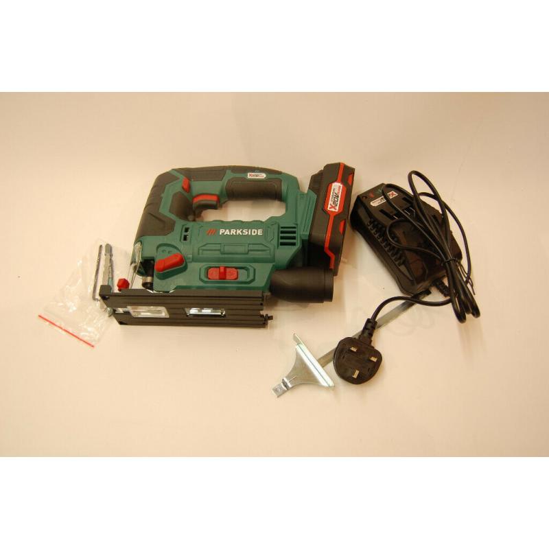 Parkside 20V Cordless Jigsaw B3 with Carry Case, 2Ah battery, and charger