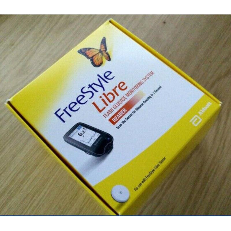 Abbott Freestyle Libre Reader Blood Glucose Monitoring System - Starter Pack with 2 Libre Sensors
