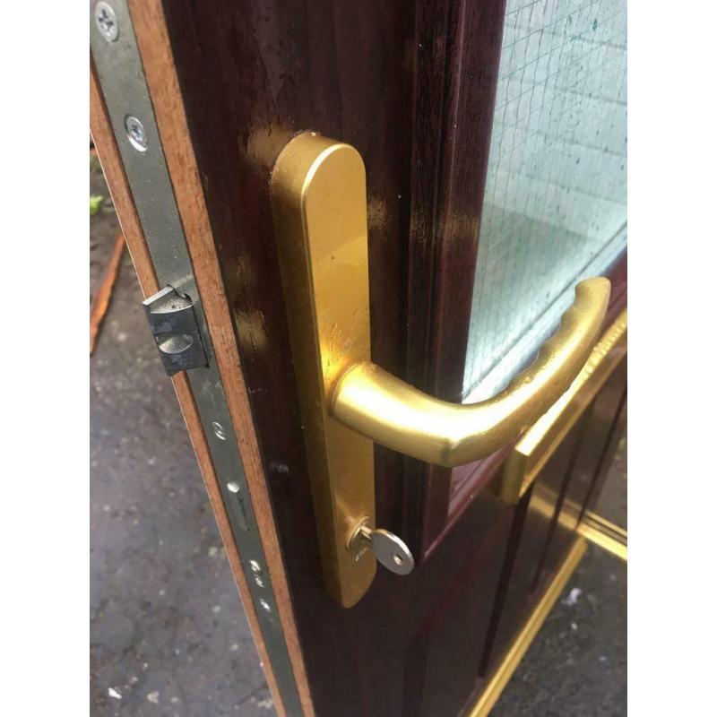 Used Upvc Brown Front Composite Door