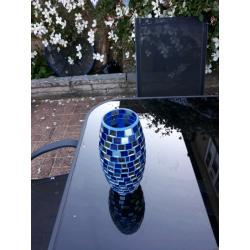 Blue mosaic vase