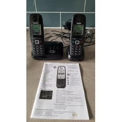 Gigaset Duo AL415A Cordless Phone with Answering Machine - Twin Handsets