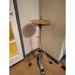 Premier 2000 series 2215 single braced hi hat stand with Stagg 12 inch hi hats.