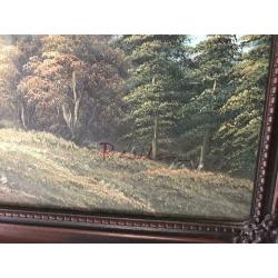 Framed Oil painting signed by P Wilson