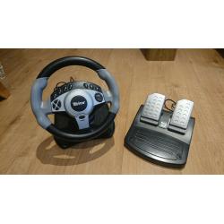Force Feedback PC Racing Wheel and Pedals
