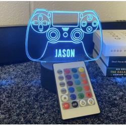 Personalised PlayStation LED Neon Game Controller Night Light Sign , PlayStation Gift For Gamers