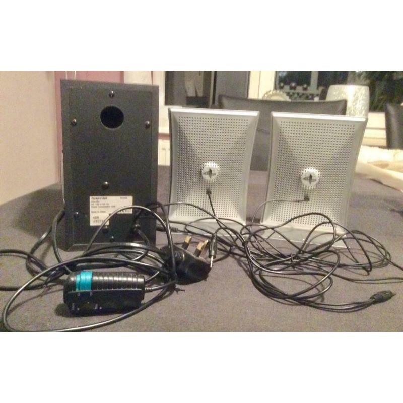 Packard Bell Flat Speakers Subwoofer Remote Control Leads