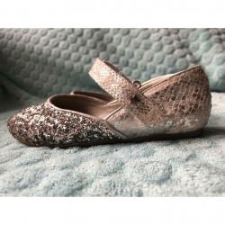 Next girls silver glitter shoes size 8
