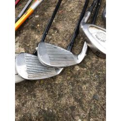 Senior full set of Carbon shafted irons with bad and woods