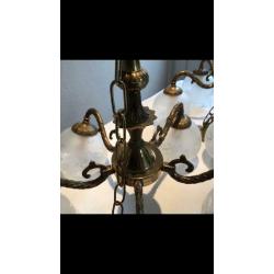 Victorian antique brass hanging lights