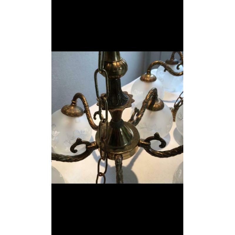 Victorian antique brass hanging lights